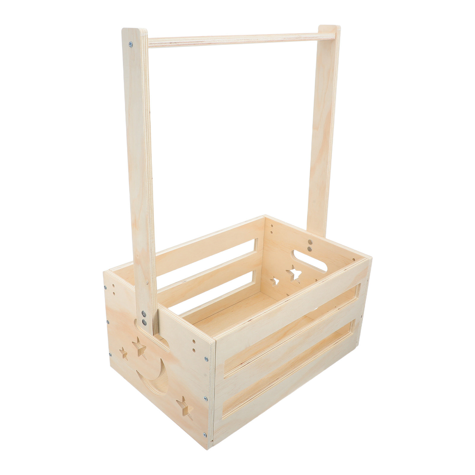 Baby Clothing Keepsake - Portable Wood Laundry Hamper Baby Clothes