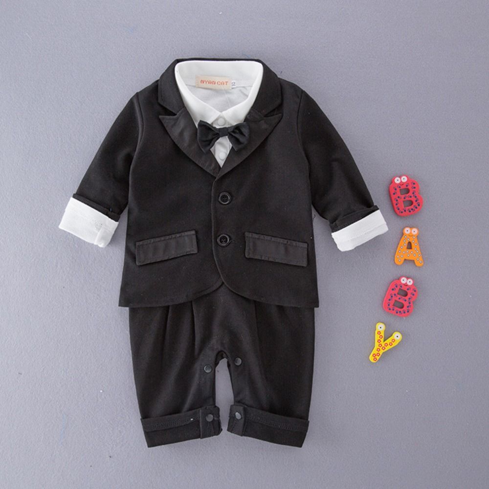 2Pcs/Set Black Tuxedo Gentlema - Baby Clothing Bundles ulasan dan harga