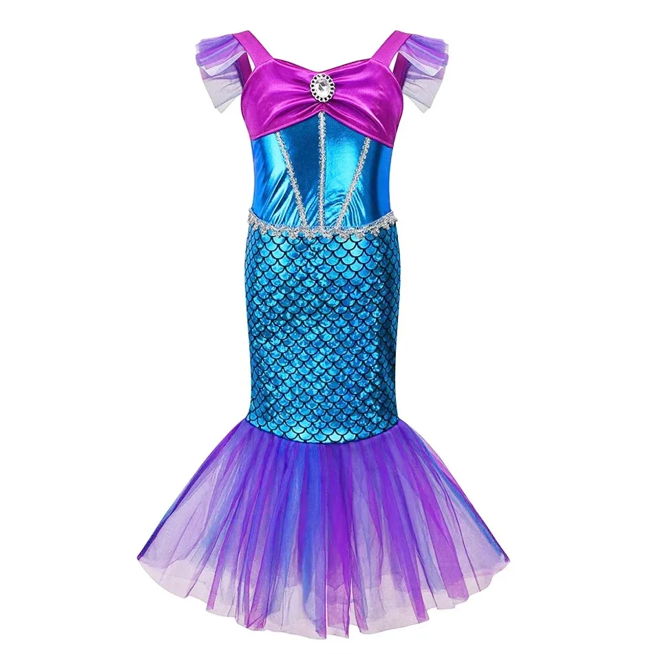 Mermaid Dress Girls Kids Cospl - Baby Clothing Sizes ulasan dan harga