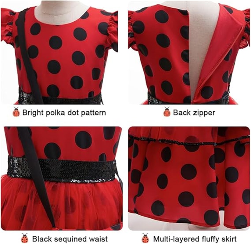Girls Cosplay Costume Polka Do - Baby Clothing Sizes ulasan dan harga