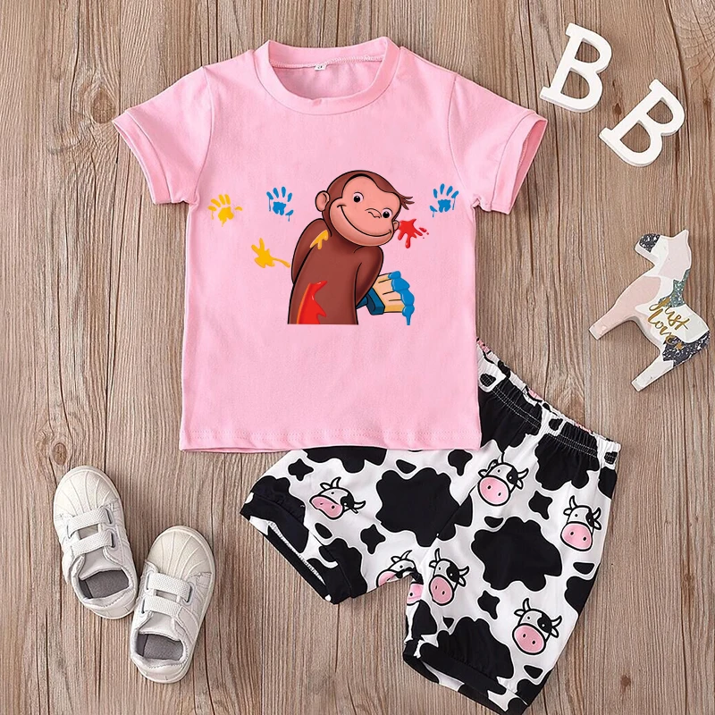 Curious George Cartoon Print T - Baby Clothing Sale ulasan dan harga