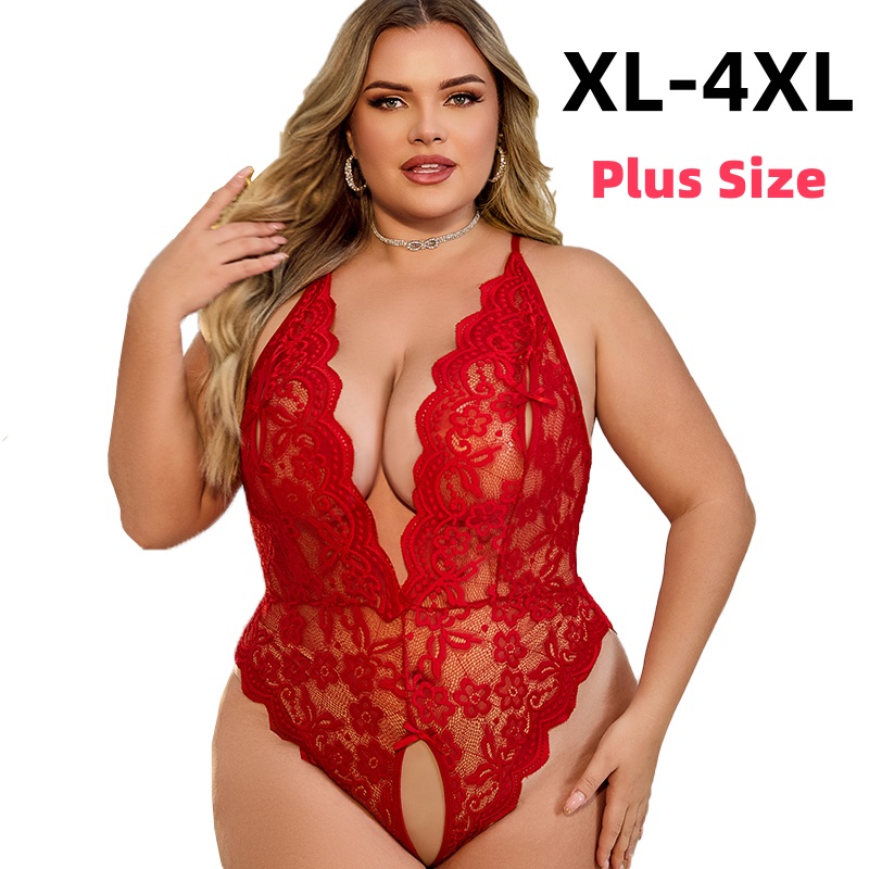 XL-4XL Crotchless Lace Bodysui - Baby Xl ulasan dan harga