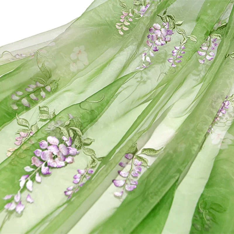 Wisteria Embroidery Fabric DIY - Baby Clothing For Summer ulasan dan harga