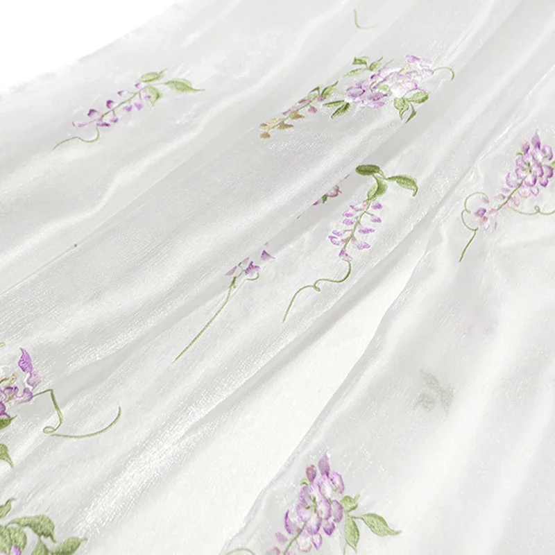 Wisteria Embroidery Fabric DIY - Baby Clothing For Summer ulasan dan harga