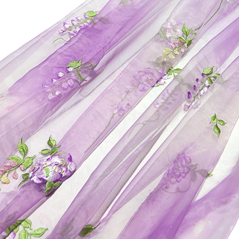 Wisteria Embroidery Fabric DIY - Baby Clothing For Summer ulasan dan harga